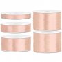 Satinband - 25 m - Aprikos - Bredd: 6 mm