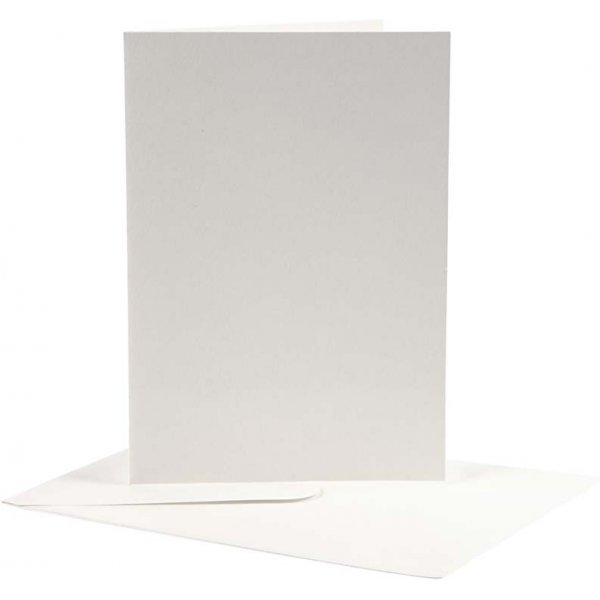 Brevkort med kuvert - råvit- 12,5 x 17,5 cm - 10 st Brevkort med kuvert - råvit- 12,5 x 17,5 cm - 10 st