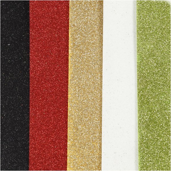 Dekorgummi - mixade färger - A5 - 5st Dekorgummi - mixade färger - A5 - 5st