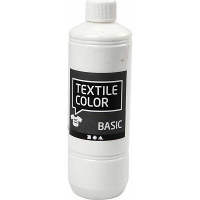 Tekstilfarge tekstilfarge - hvit - 500 ml