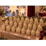 Adventskalender hus DIY kraft och guld - 24 delar