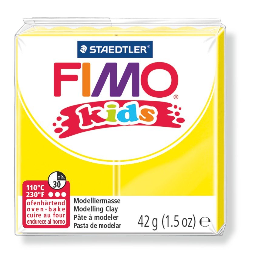 Modellervoks Fimo Kids 42 g - Gul - Fimolera, Modellere, Hobbyartikler til børn, Hobbymateriale, Håndværk
