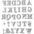 Skrschablon - alfabet