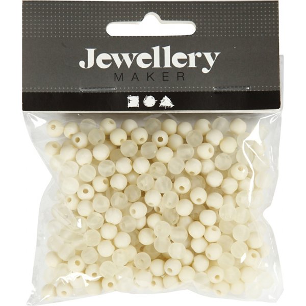 Plastpärlor - cream - 40 g Plastpärlor - cream - 40 g