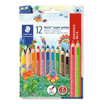 Noris Super Jumbo fargeblyanter - 12 blyanter
