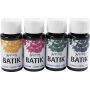 Batikfrg - marinbl - grn - rosa - majsgul - 4x50 ml