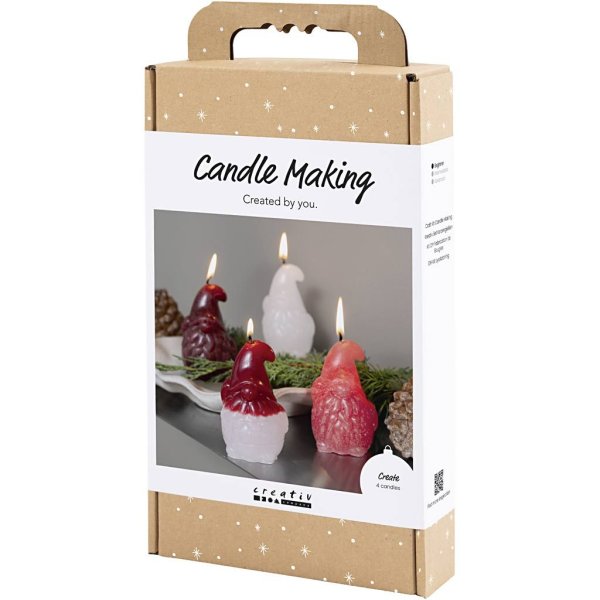 DIY Lysstøbesæt Julemanden 4-pak Rød - Paraffinvoks DIY Lysstøbesæt Julemanden 4-pak Rød - Paraffinvoks
