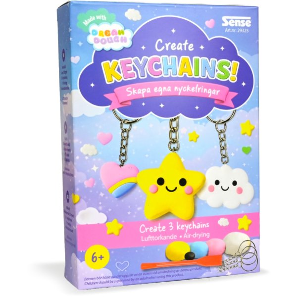Craft Design nyckelringar Sense - DIY-kit med lufttorkande lera Craft Design nyckelringar Sense - DIY-kit med lufttorkande lera
