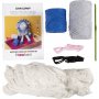 DIY kit amigurumi l�ve marinebl� og lysegr� - 1 pakke.