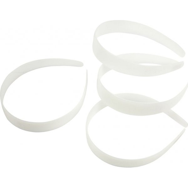 Diadem - 25 mm - vit - 5 st
