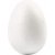 Frigolit egg - Hvit - H6 cm - 50 stk