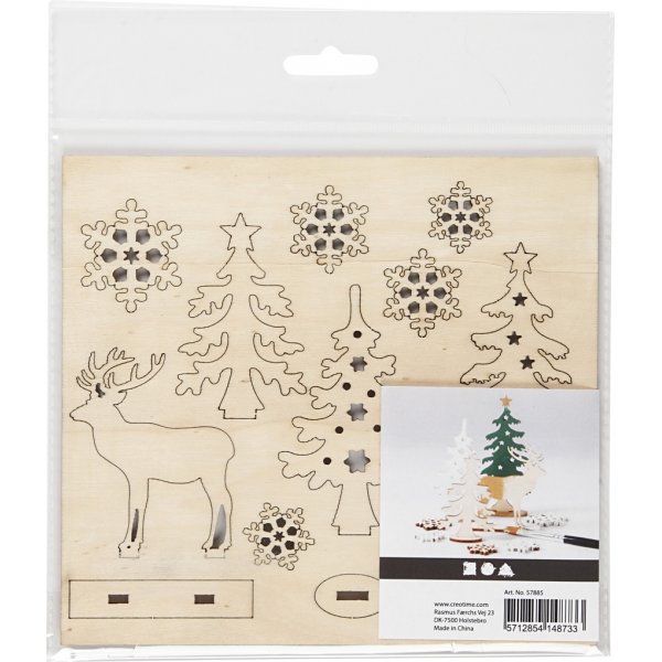 Sätt-ihop-själv träfigurer - skog med rådjur Sätt-ihop-själv träfigurer - skog med rådjur