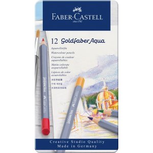 Akvarellblyantsett Goldfaber Aqua - 12 blyanter