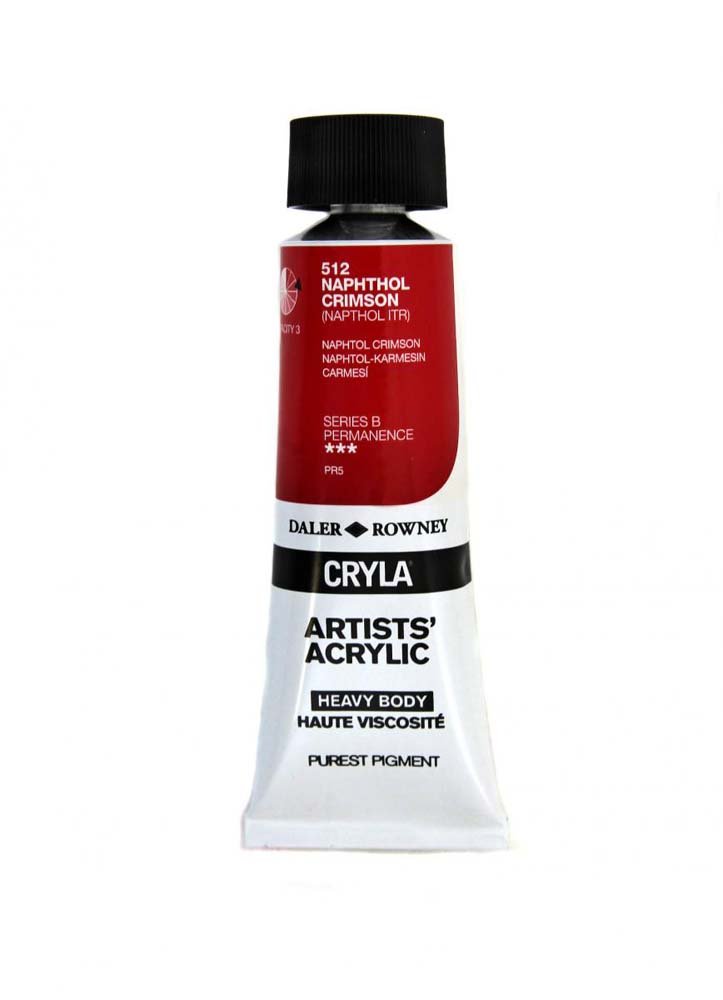 Akrylfärg Cryla 75ml - Napthol Crimson - Akrylfärger, Konstnärsfärger