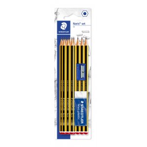 Noris blyantsett med blyanter, spisser og viskelr - 10 blyanter
