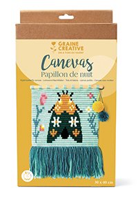 Broderikit med fjärilsdesign i canvas Broderikit med fjärilsdesign i canvas
