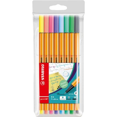 Fineliner Point 88 8-pack - Pastell