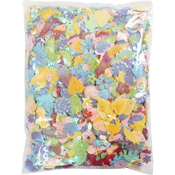 Paljetter - pärlemorsfärger - 400 g Paljetter - pärlemorsfärger - 400 g