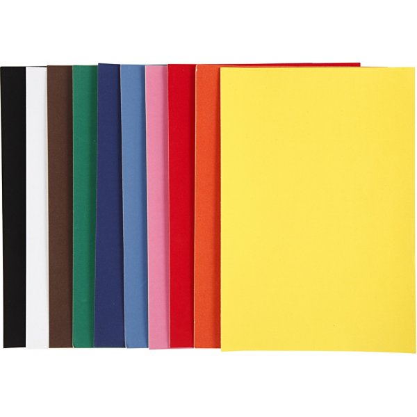 Velourpapper - mixade färger - A4 - 10 ark Velourpapper - mixade färger - A4 - 10 ark