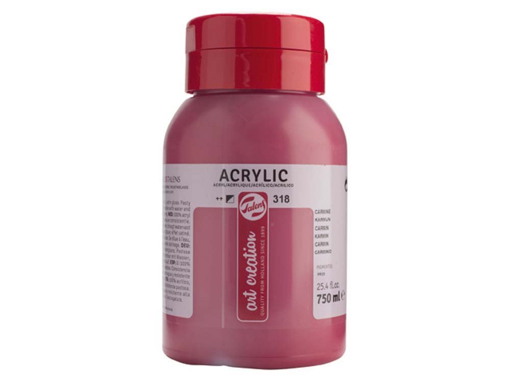 Akrylmaling Art Creation 750 ml - Carmine - Akrylfarver, Kunstnerfarver