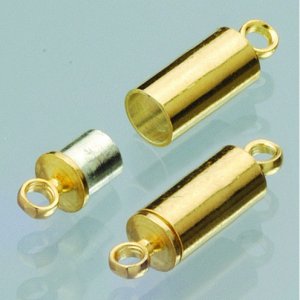 Magnetls 8 mm - guldplterad 2 st uttag