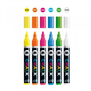 Markerset Chalk 4 mm 6 Penne - Neon