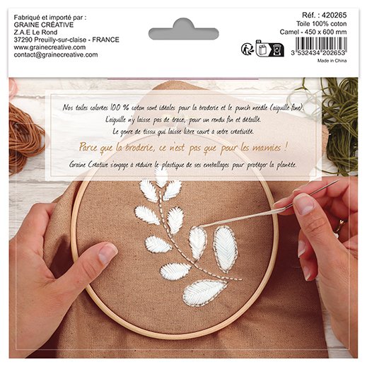 Bomullscanvas karamellfärgad 45 x 60 cm Bomullscanvas karamellfärgad 45 x 60 cm