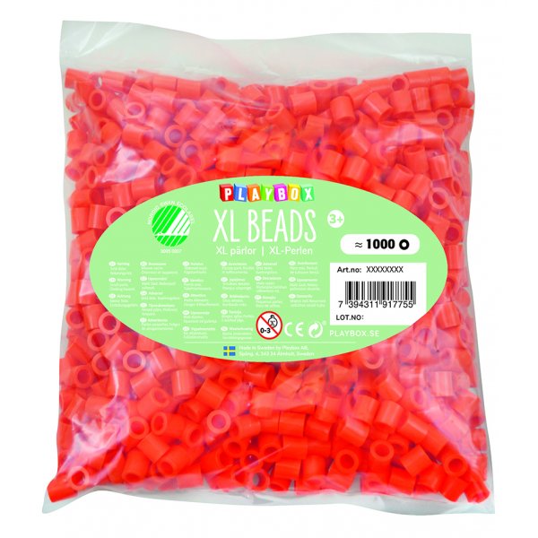 Rörpärlor XL 1000 st orange Rörpärlor XL 1000 st orange