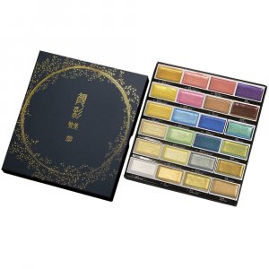 ZIG Gansai Tambi akvarel 24 farver II metallic ZIG Gansai Tambi akvarel 24 farver II metallic