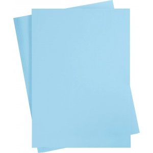 Farvet pap - lysebl - A2 - 180 g - 100 ark