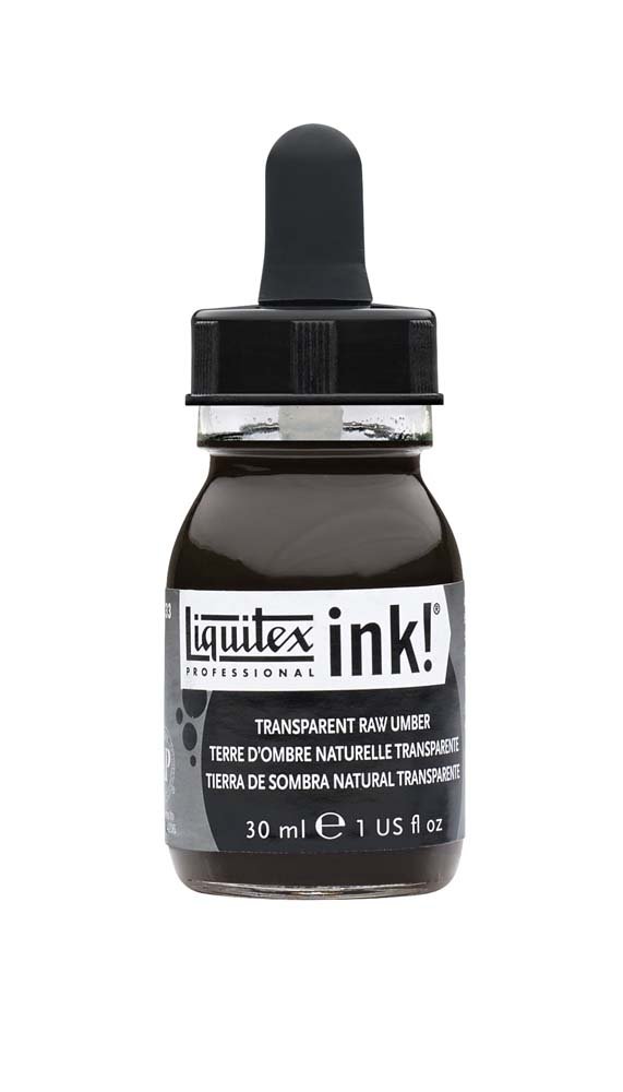 Akrylblæk Liquitex 30 ml - 333 Transparent raw umber - Tusch & Blæk, Kunstnerfarver