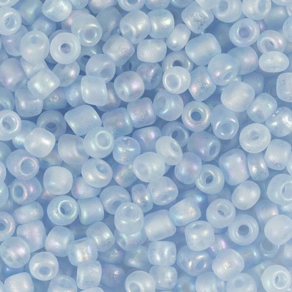 Rocaillepärlor 4 mm Ljusblå mitt 25 g Rocaillepärlor 4 mm Ljusblå mitt 25 g