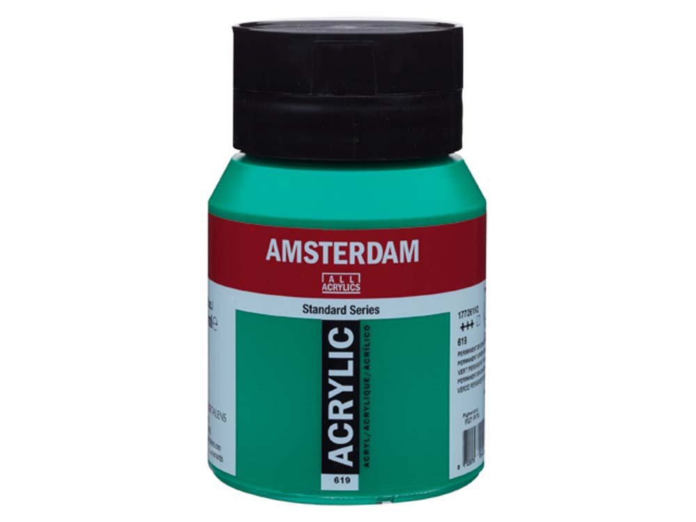 Amsterdam Akryl 500 ml - Permanent Green Deep - Akrylfarver, Kunstnerfarver