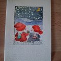 Kundebilde Passepartout-kort med konvolutt - off-white - rektangul�rt - 10 sett
