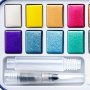 Akvarelmaling metallic assorterede farver - 12-pak