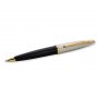 Kulepenn Waterman Carne Deluxe Black - Gold Trim - M Blue