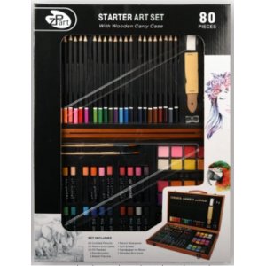 Kunstnersæt introduktionsæske med 80 dele Kunstnersæt introduktionsæske med 80 dele