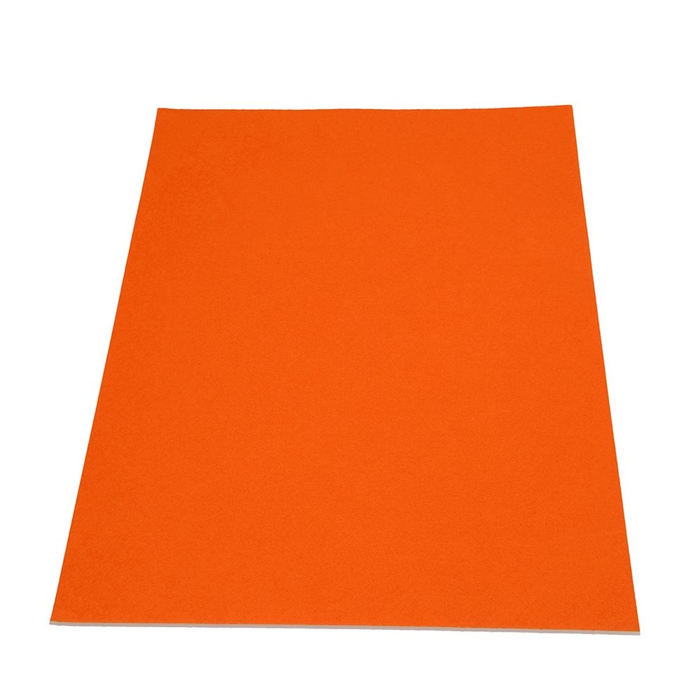 Hobbytæppe 30 x 45 cm x 1,8 mm - Orange 1 stk. 30% Uld 70% viskose-270g/m - Hobbyfilt, Filt & filtark, Stof
