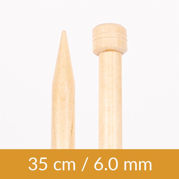 Ändstickor - Björk - 35cm 6.00mm / 13.8in US 10 - Ändstickor, Stickor, Stickning, Sticka & virka