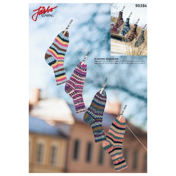 Stickmönster - Klassiska raggsockor i raggi Stickmönster - Klassiska raggsockor i raggi