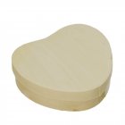Plywoodask 8,5 x 8 x H 2,5 cm - obehandlat hjrtformad
