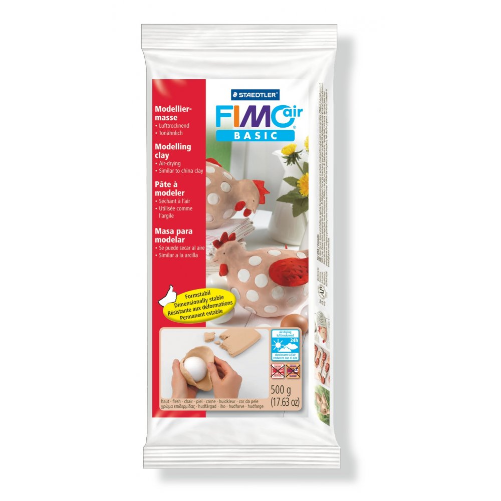 Modellera Fimo Air Basic 500g - Hudfärgad - Fimolera, Modellera, Pyssel för barn, Hobbymaterial, Pyssla