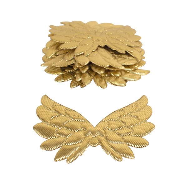 Änglavingar vadderade 5 × 3 cm 10 st - Guld Änglavingar vadderade 5 × 3 cm 10 st - Guld
