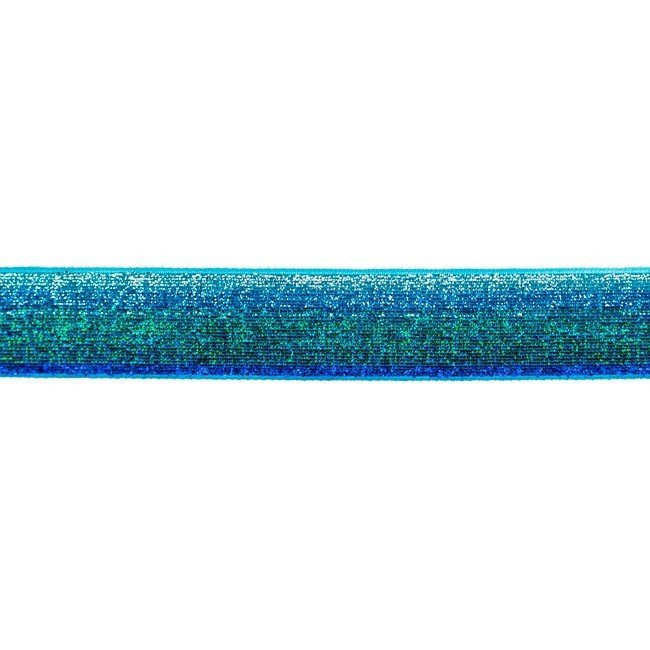 Dekorbånd - Glitter, gradient - Koboltgrøn - Dekorationsbånd - Øvrige, Bånd & dekorationsbånd, Tekstilbånd & snor