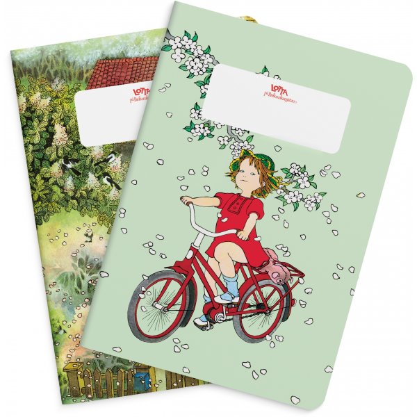 Anteckningsbok Lotta Astrid Lindgren & Ilon Wikland linjerad - 2-pack