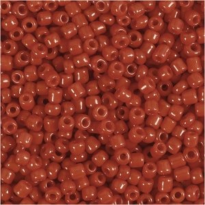Rocailleperler 3 mm Mørkerød 25 g Rocailleperler 3 mm Mørkerød 25 g