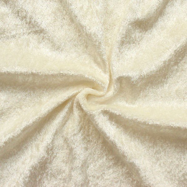 Nervøs Velour Champagne - 145 cm - Fløjlsstof, Stof