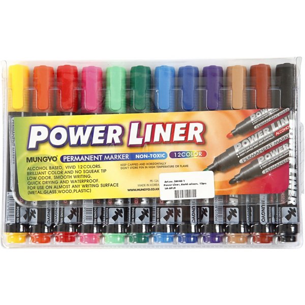 Power Liner - mixade färger - 12 st Power Liner - mixade färger - 12 st