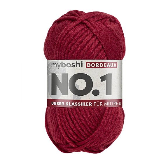 Myboshi No.1 - 50 g - Bordeaux - Myboshi garn, Garn, Strikke, hækle, knytte og væve