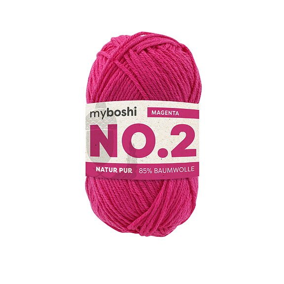 Myboshi No.2 - 50 g - Magenta - Myboshi garn, Garn, Strikke, hækle, knytte og væve